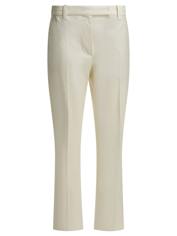 Brunello Cucinelli Cigarette Trousers - White | 42a183b5fbd39d743781dc4f577934135148b785