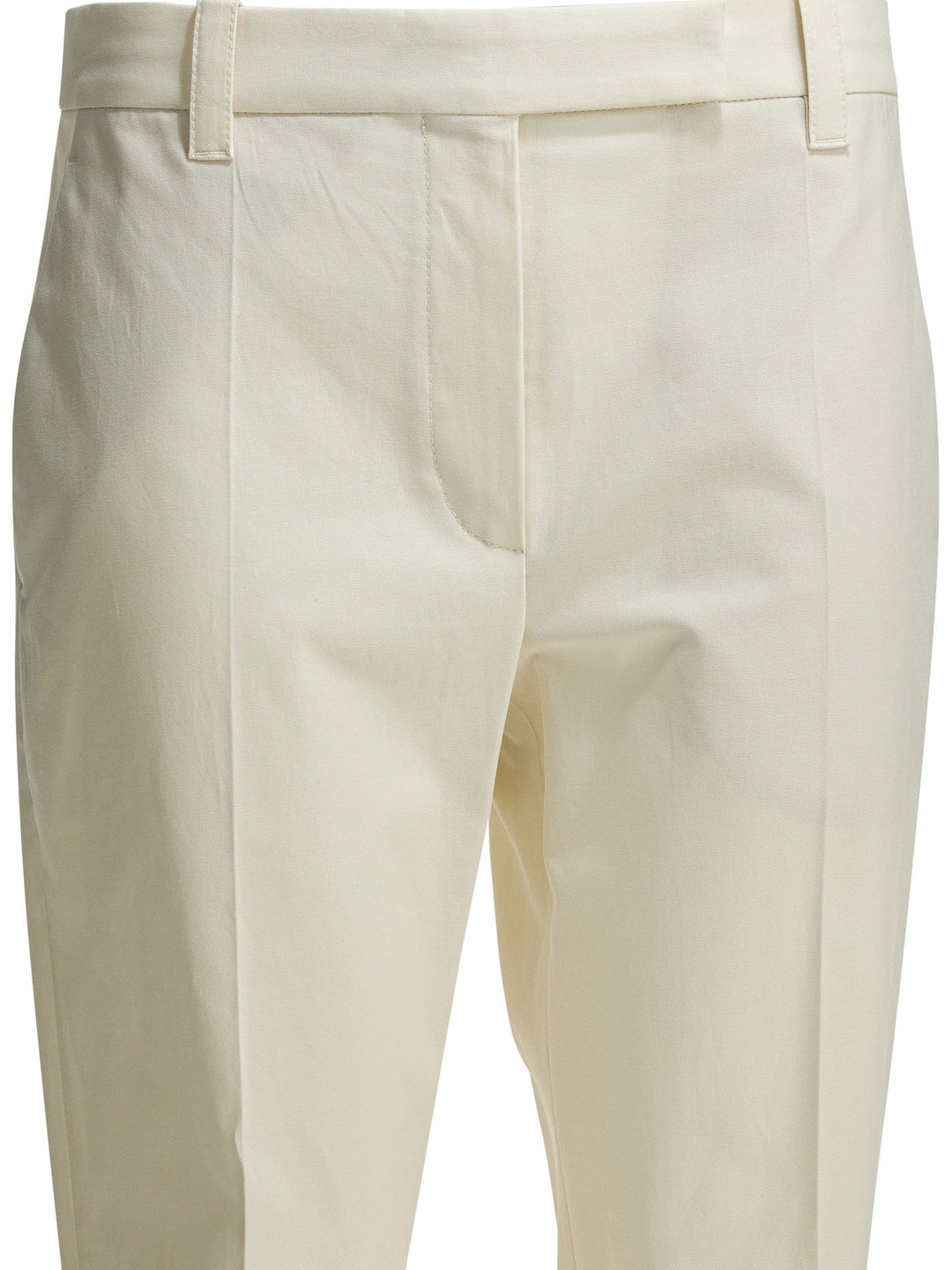 Brunello Cucinelli Cigarette Trousers - White | fa8093189de58a2a9789e93285b8e9e836646906