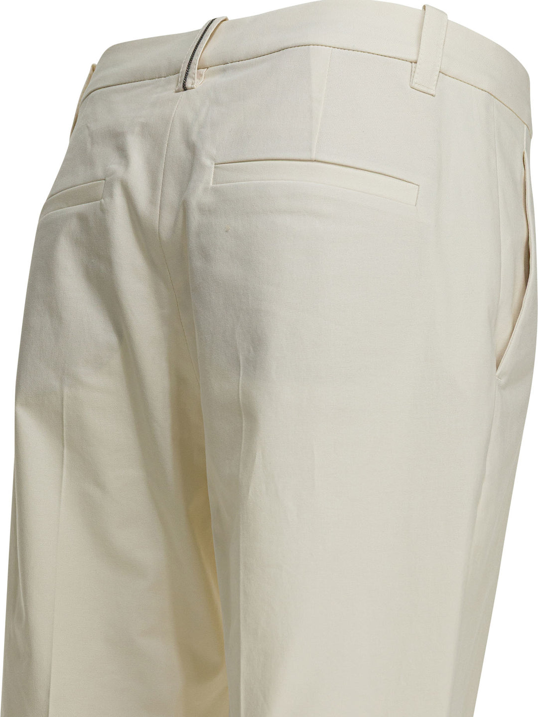 Brunello Cucinelli Cigarette Trousers - White | 609d0cba7f17e77364ab84f587820af8ee33f835