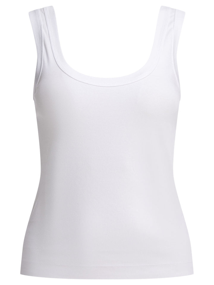 Brunello Cucinelli Jersey Tank Top With Jewel Tops - White | 3a374980a92b4bba38a120390bf111b1322ce54c