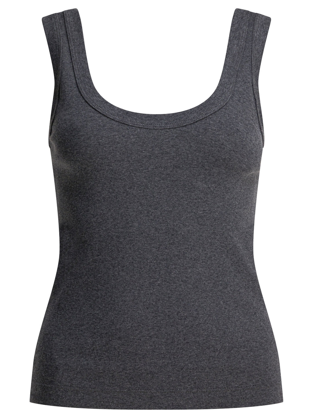 Brunello Cucinelli Jersey Tank Top With Jewel Tops - Grey | 0ce378836a1fc691b0cd2db778abdf2e44f787b9