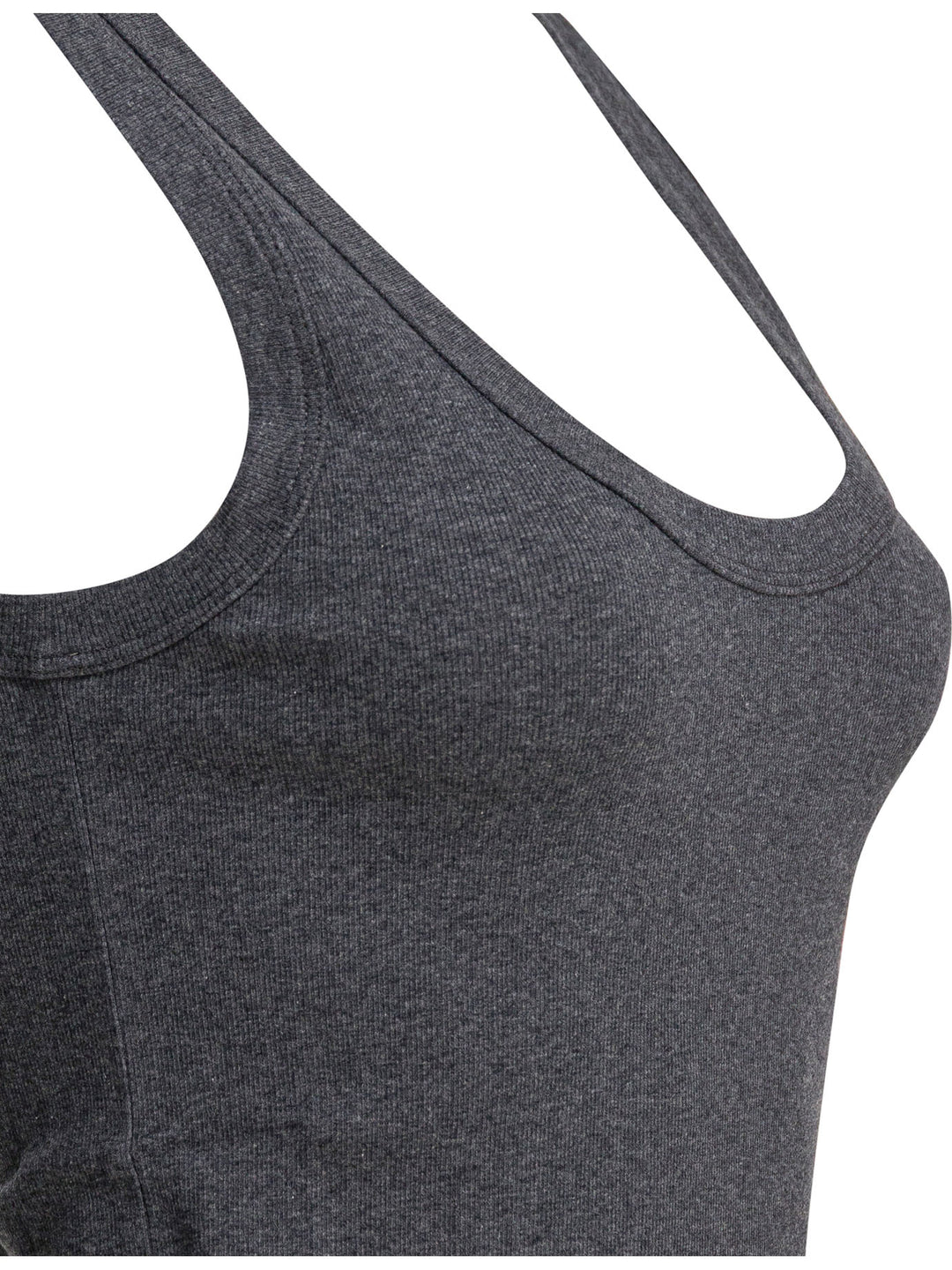 Brunello Cucinelli Jersey Tank Top With Jewel Tops - Grey | 4fa3be0eec2fa64da74030ce7815345575de10f7