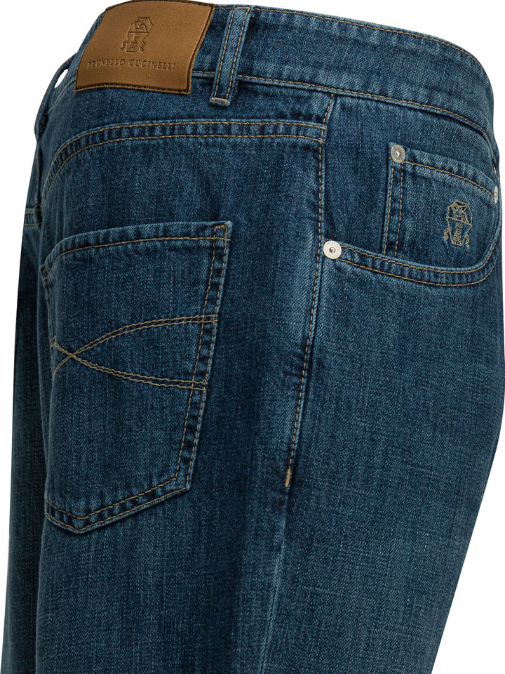 Brunello Cucinelli Straight-Leg Jeans - Blue | 904770dda186383fb9b4f6ea8ec91ea4edffa6e5
