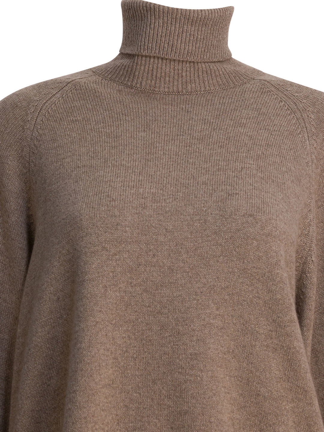 Brunello Cucinelli Turtleneck Sweater With Shiny Shirt Details Knitwear - Brown | ea925d665588beb05bf980000733ff823513bf47