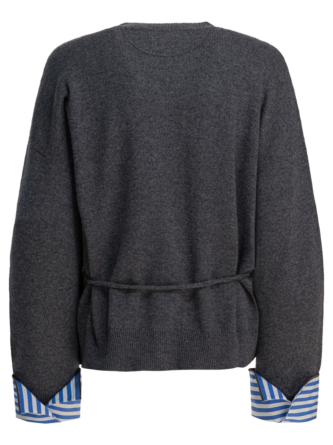 Brunello Cucinelli Cardigan With Belt Knitwear - Blue | 9956873024dcd92b493d6e665808916c7dd4c8d1