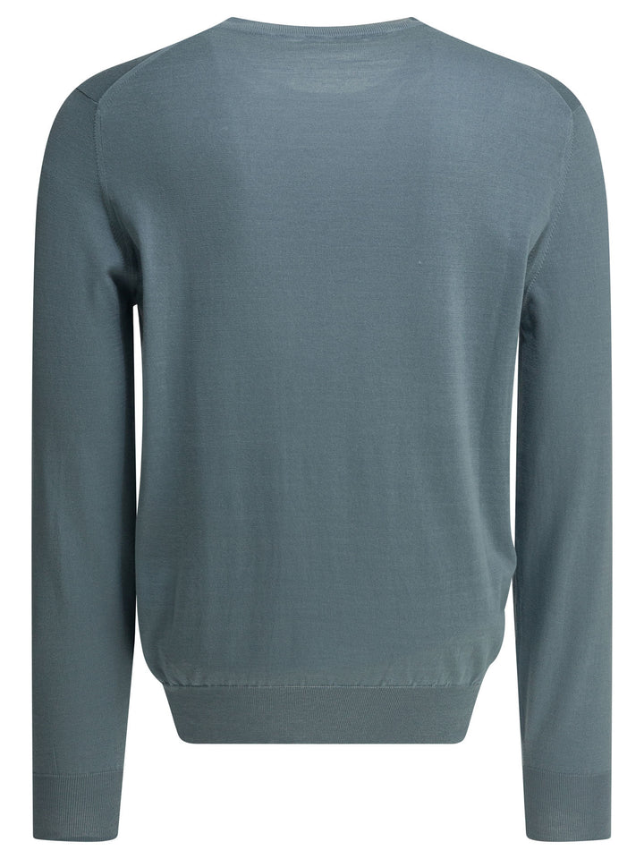 Brunello Cucinelli Cotton Crewneck Sweater Knitwear - Light blue | f03b9c2704da185ef07ba2cbb7f51d9a57ac320d