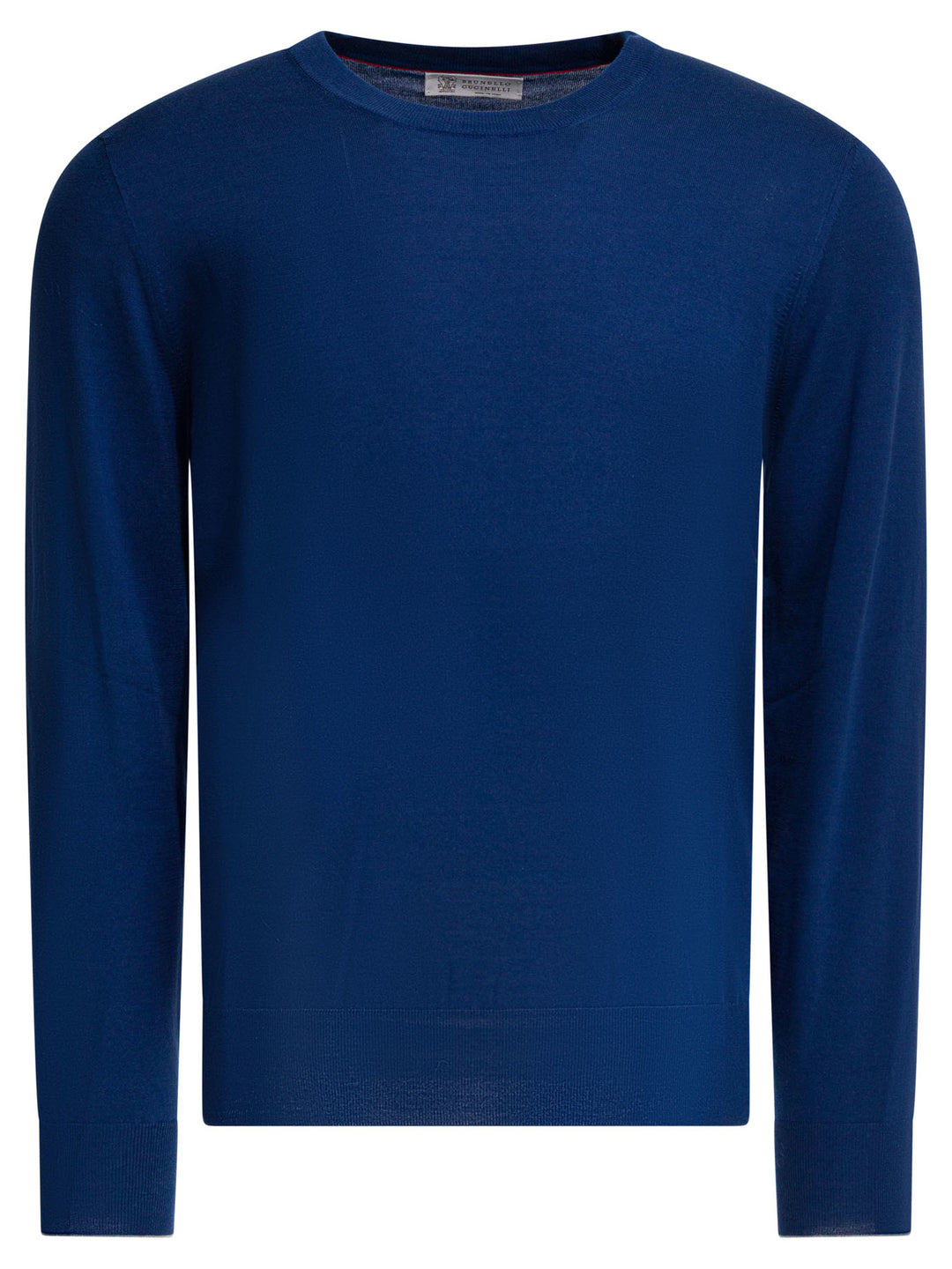 Brunello Cucinelli Cotton Crewneck Sweater Knitwear - Blue | 0be5032984f646223e360b2ca439f433f63c72a6