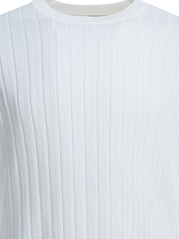 Brunello Cucinelli Ribbed Crew-Neck Sweater Knitwear - White | afc12a8c690e37ff6813d765fc8570c9ebd41524