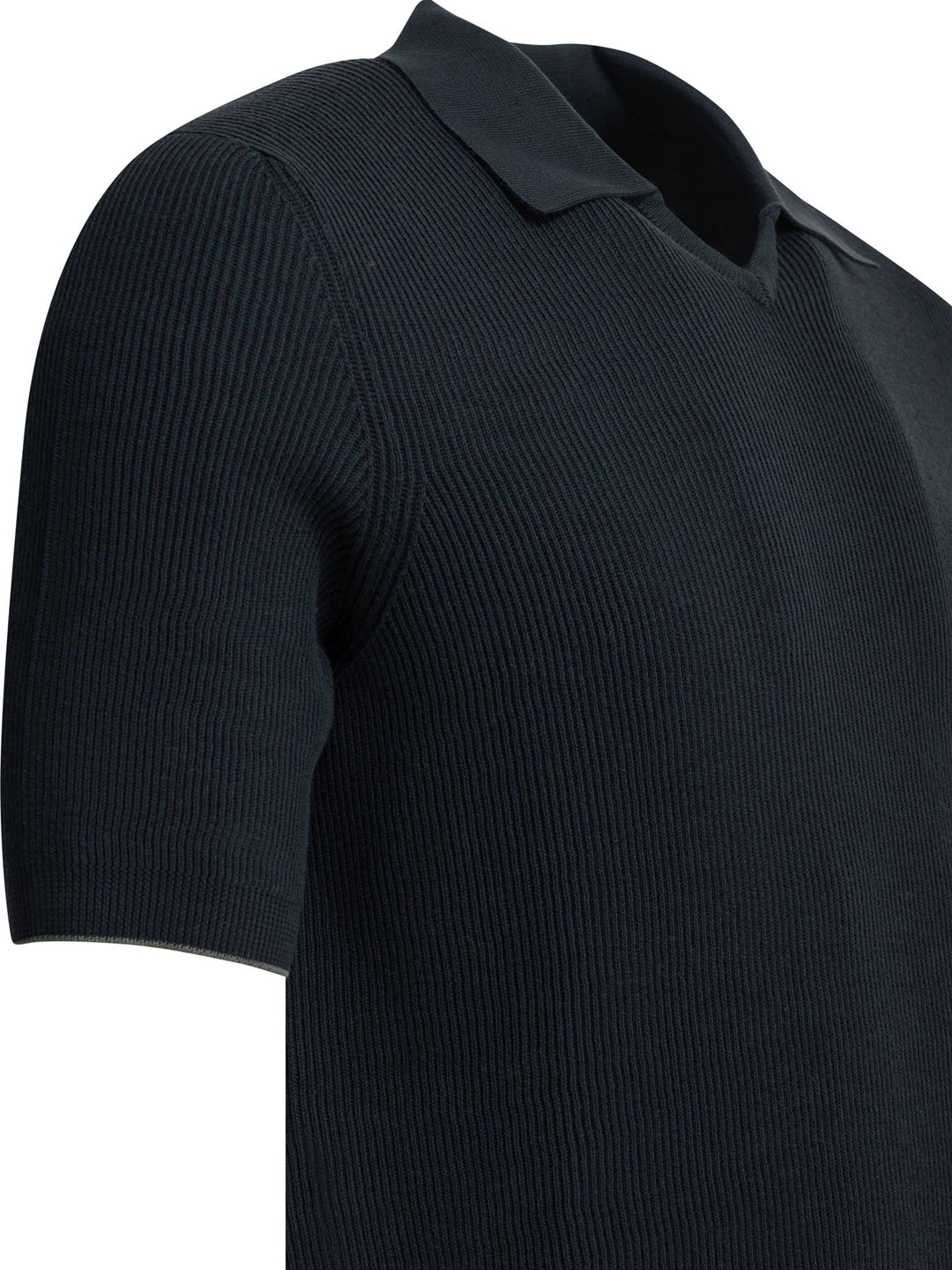 Brunello Cucinelli Linen And Cotton Polo Shirt Polo shirts - Blue | c7c4431d3e7bf9367462ee6af5bfd30f4fa0c536