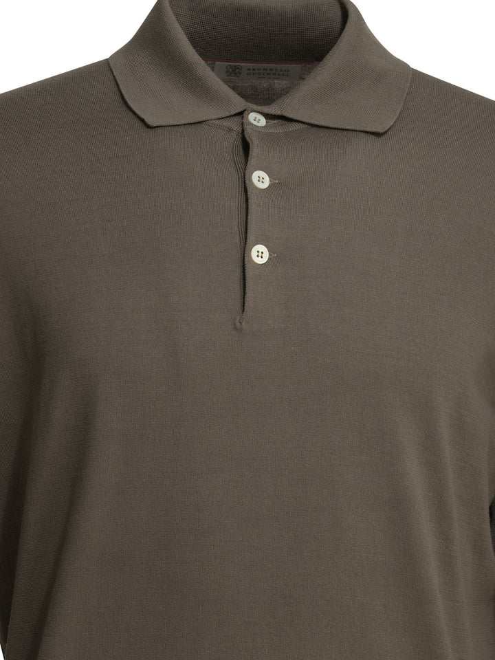 Brunello Cucinelli Polo Shirt With Buttons Polo shirts - Brown | 3464c19ac21674734dd0aaa4a1e3050ea214324f