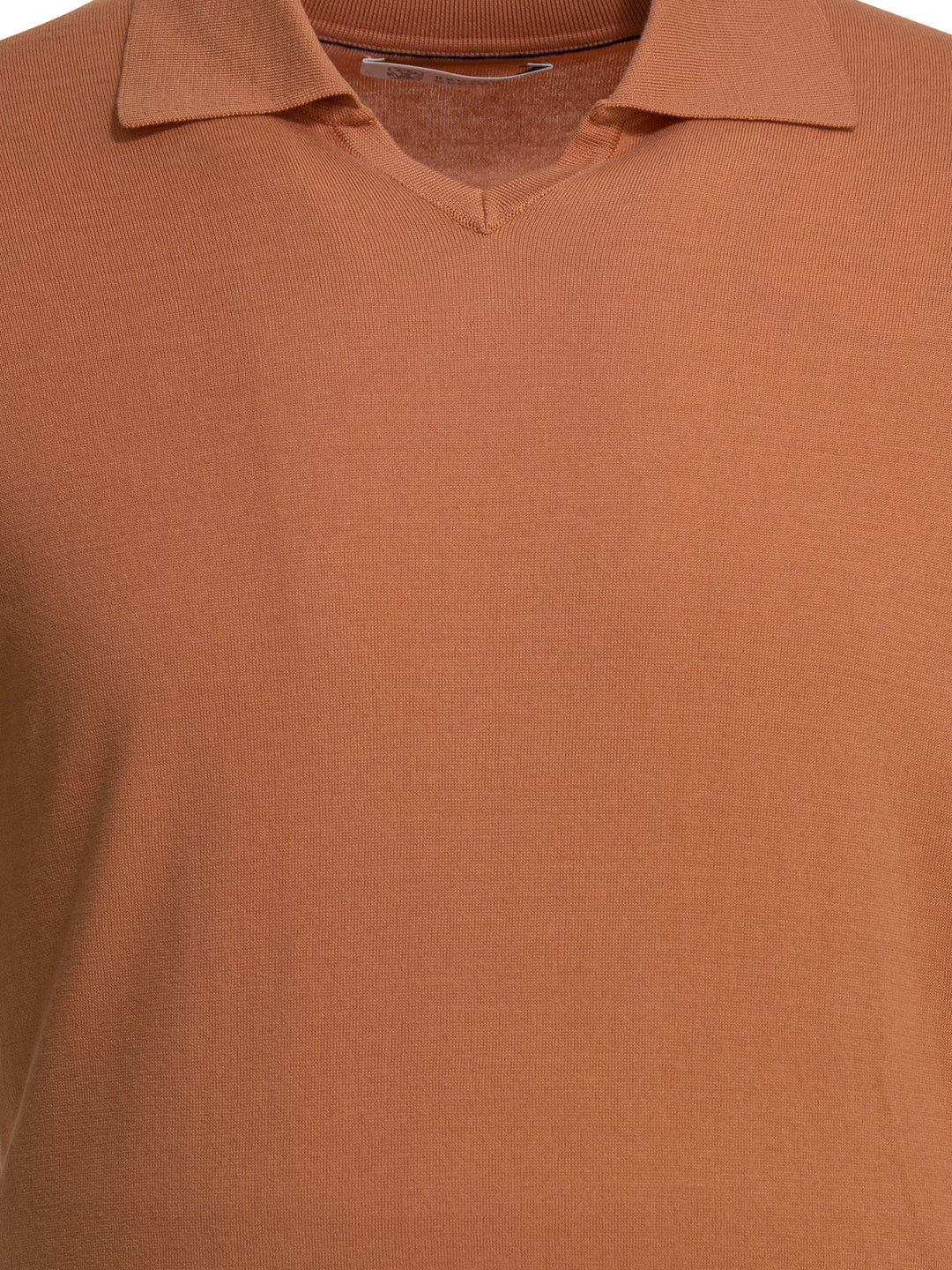 Brunello Cucinelli Cotton Buttonless Polo Shirt Polo shirts - Orange | 72b91c7a3d2de33383fe56b3349a876b0bbb46c7
