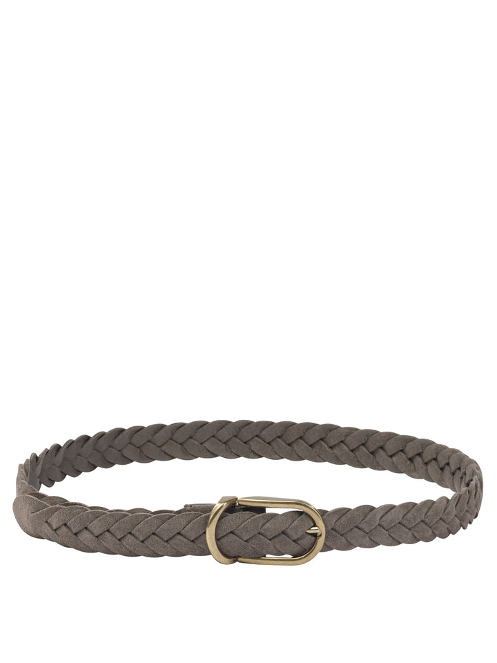 Brunello Cucinelli Suede Woven Belt Belts - Brown | 3853ffaf3efe1e673971fbbdb709ba983a64132f