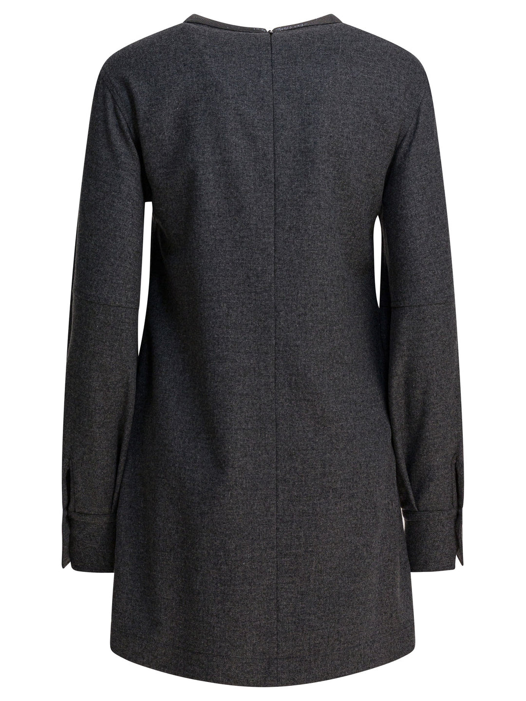 Brunello Cucinelli Wool And Cashmere Dress Dresses - Grey | cc4540ff8013611fbc5069bbe4f3d46bcfc92c27