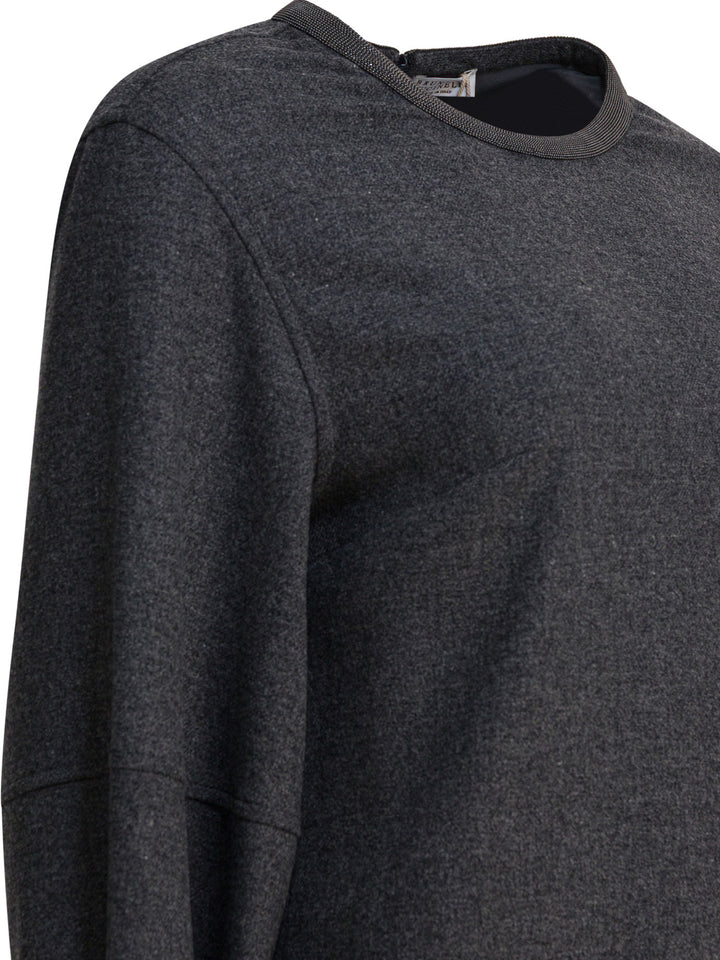 Brunello Cucinelli Wool And Cashmere Dress Dresses - Grey | 9cc6f49f8bf85f0af28db2cc877aa56833926f01