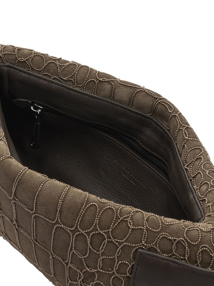 Brunello Cucinelli Essence Pouch - Brown | 6fbe736cd09aa3568c61c03bfc2078a87f51cc9e