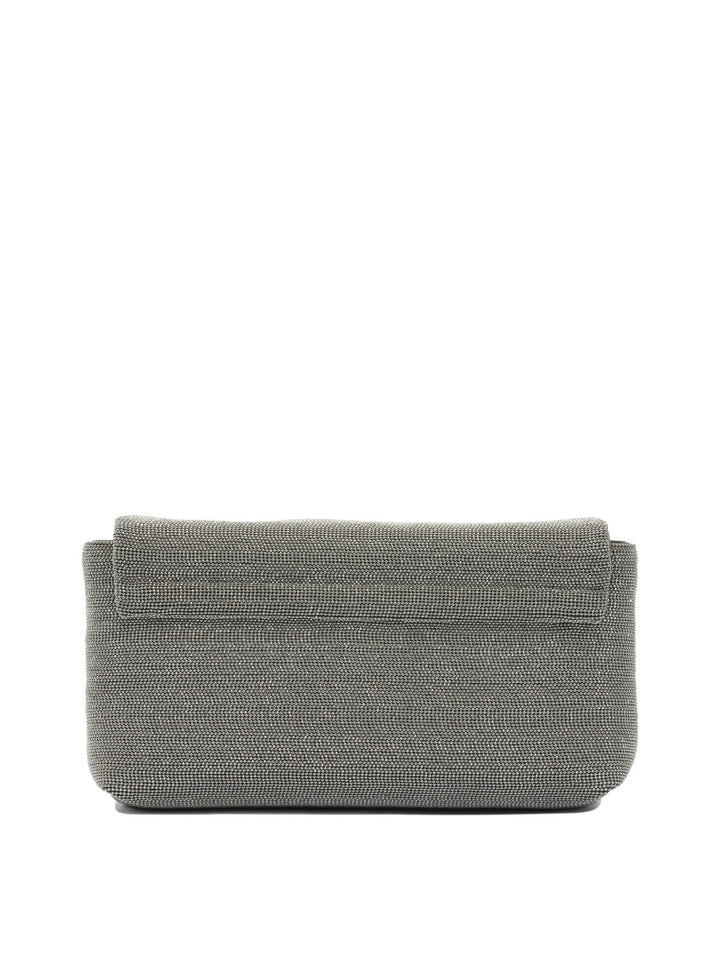 Brunello Cucinelli Flap Precious Crossbody Bags - Brown | 7396d006a676153698296e88b619b97f1457c2c5