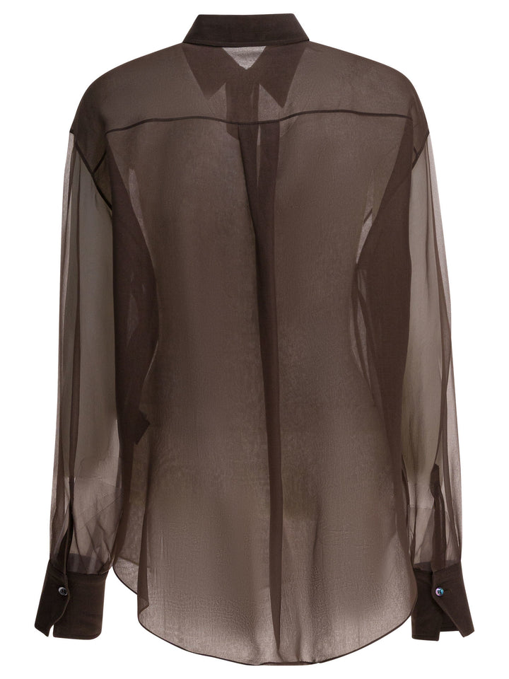 Brunello Cucinelli Crispy Shirts - Brown | 48fa70c5f34ada0f613f948e72dad7ea175913af