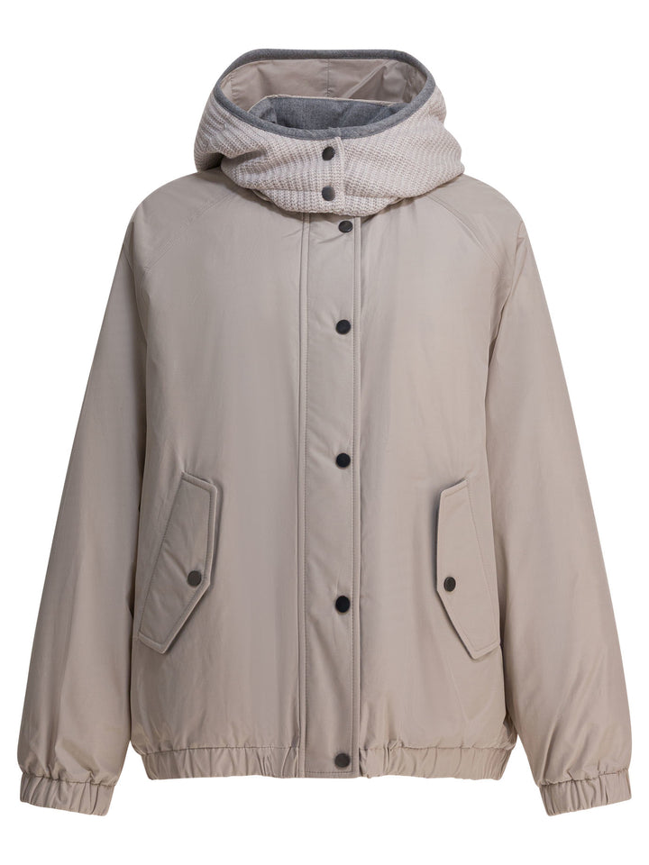 Brunello Cucinelli Taffeta Quilt Jacket Jackets and Coats - Grey | 6126677de4090c6b686eea2c59cb8cc628bb265a