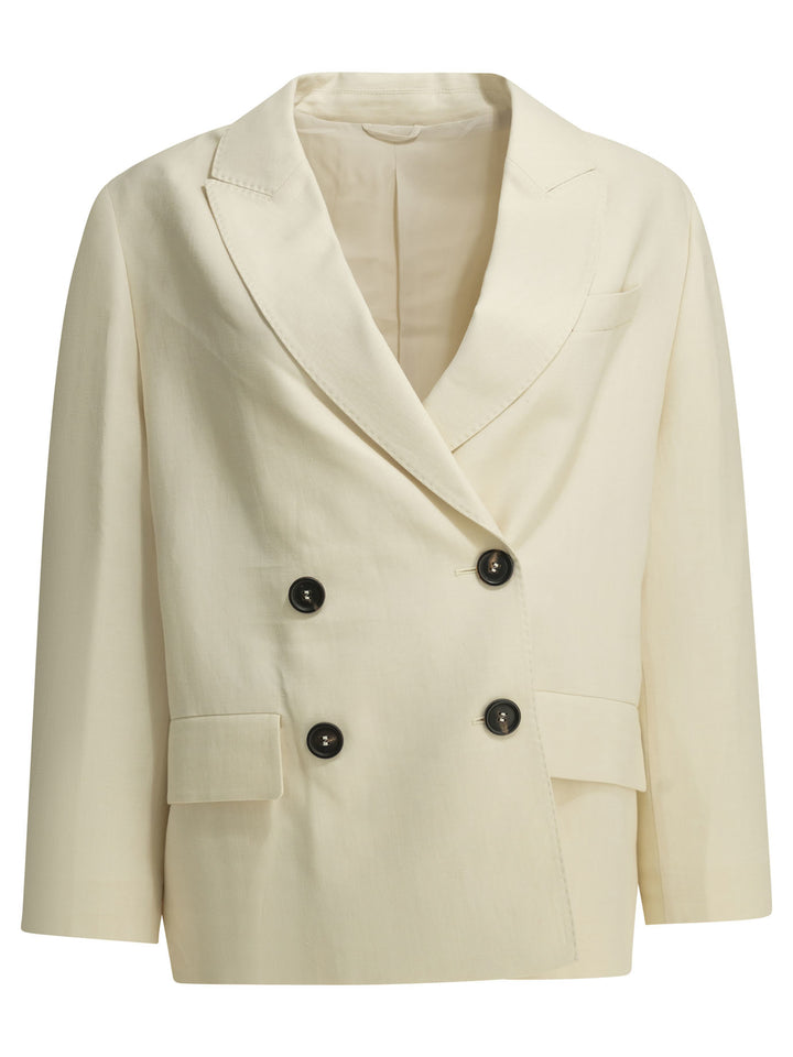 Brunello Cucinelli Fluid Jackets and Coats - White | b65ce5f54f528854b3d74b2357fc45c26fd06a0e