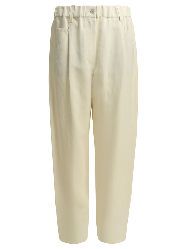 Fluid Trousers White