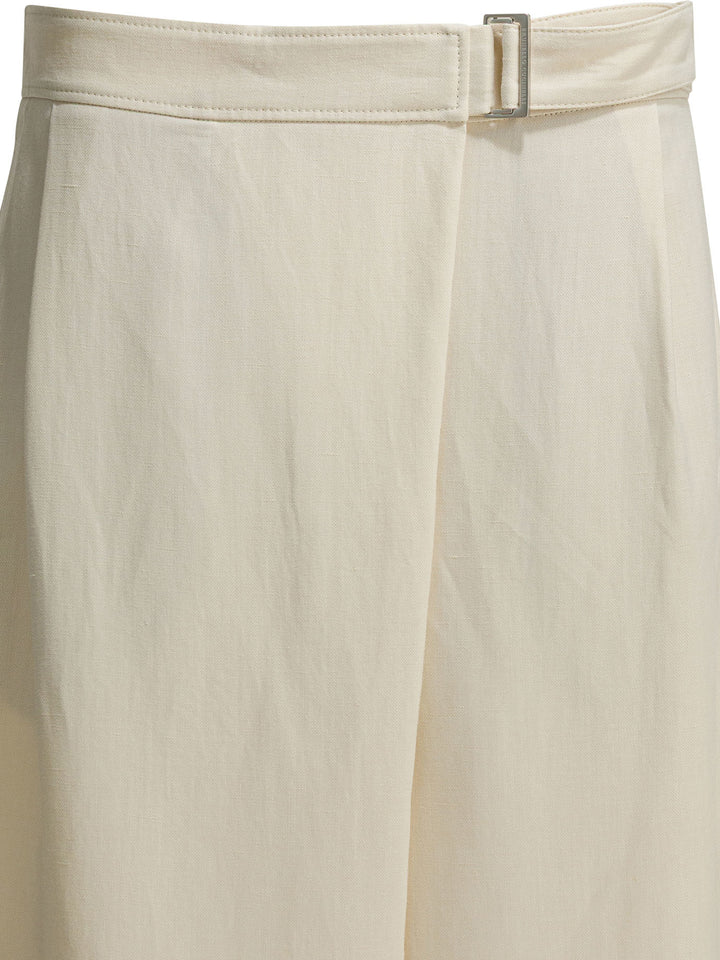 Brunello Cucinelli Sartorial Wrap Trousers - White | 893668e6f38b2611f716568657f9a259e2b2658c