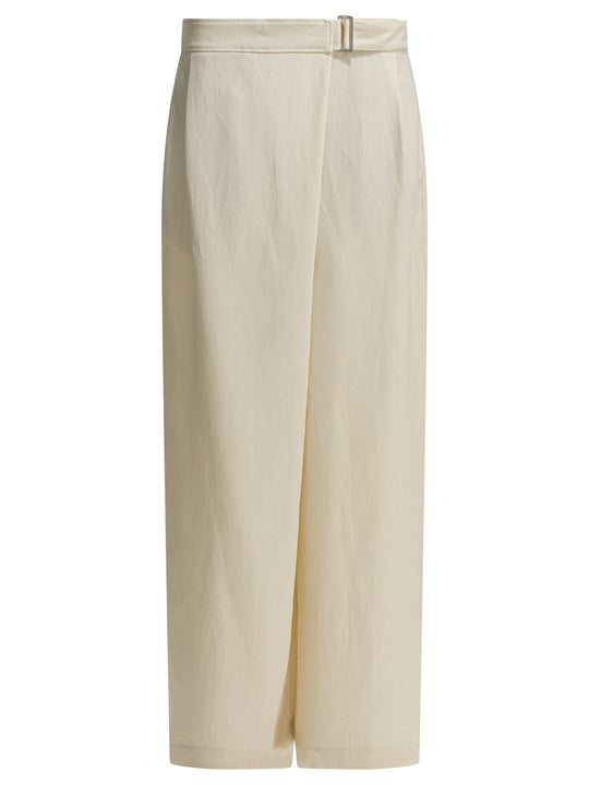 Sartorial Wrap Trousers White