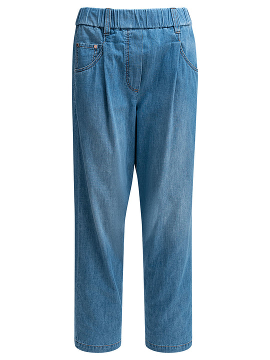 Straight-Leg Jeans Light Blue