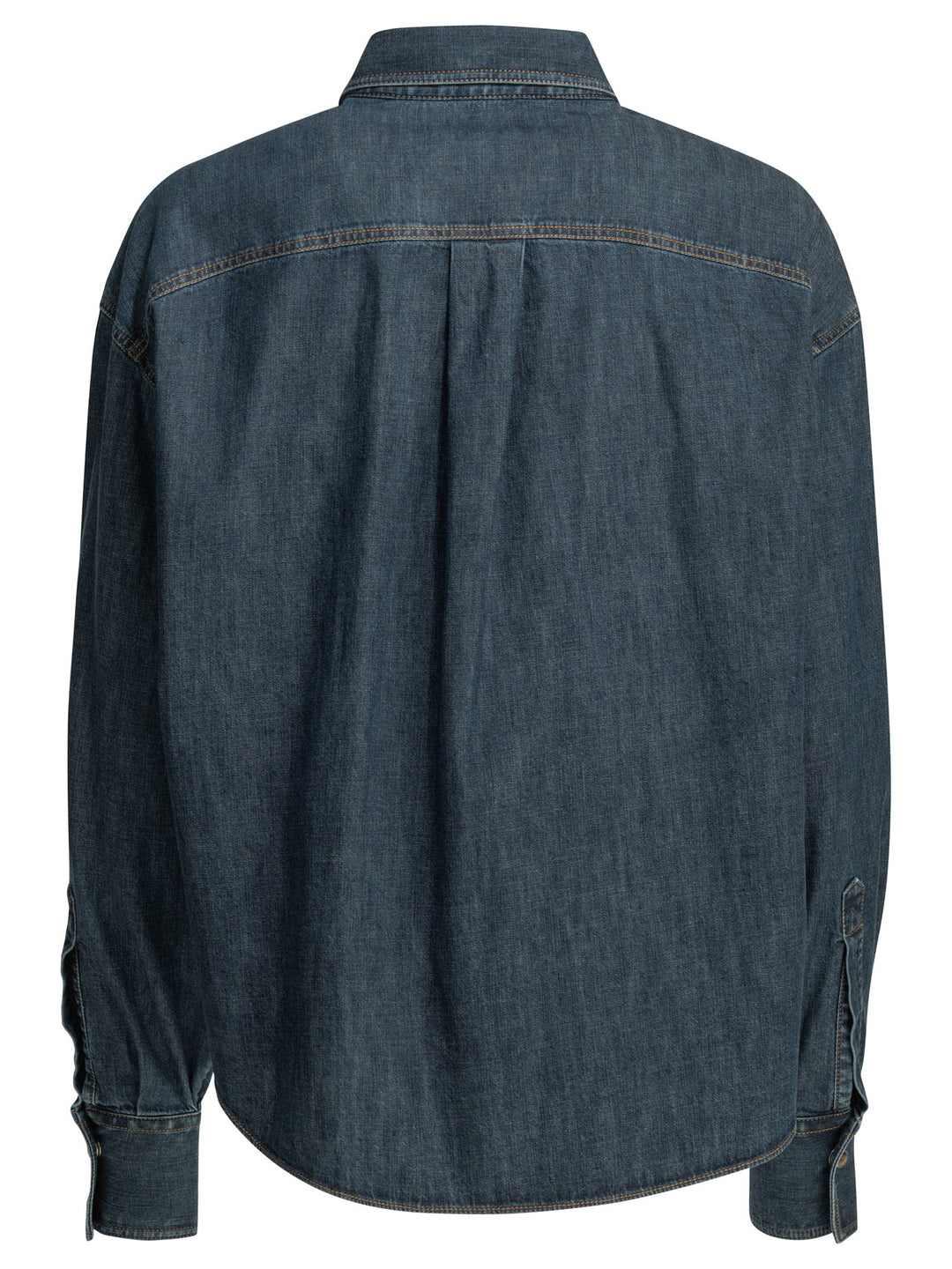 Brunello Cucinelli Casual Denim Shirt Shirts - Blue | 9bb71b523a0719931c2a96cdb280d37531567307