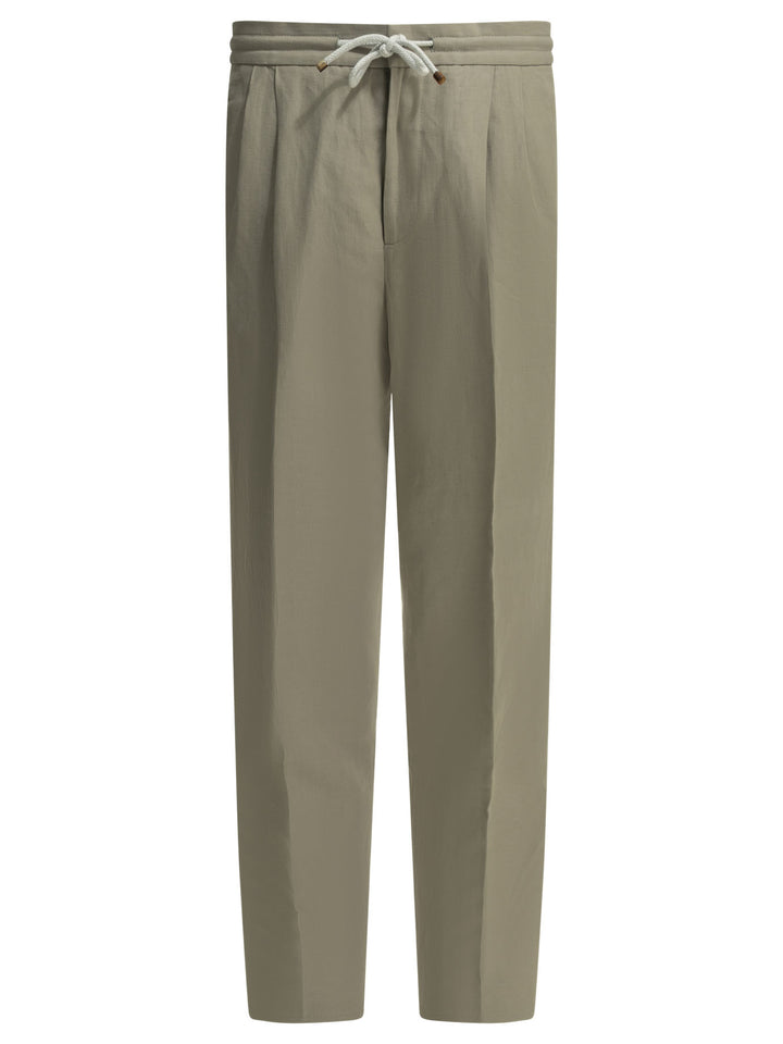 Brunello Cucinelli Casual Linen And Cotton Pants Trousers - Beige | de27a27412f67cf084fb702f4012d6a9a75f67b2
