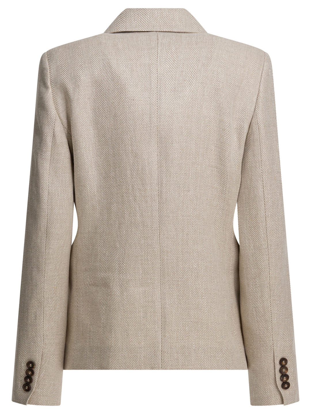 Brunello Cucinelli Linen-Blend Double-Breasted Blazer Jackets and Coats - Beige | 880f72fd4c0aa9cca9a05802e3ce7a1e295b1959