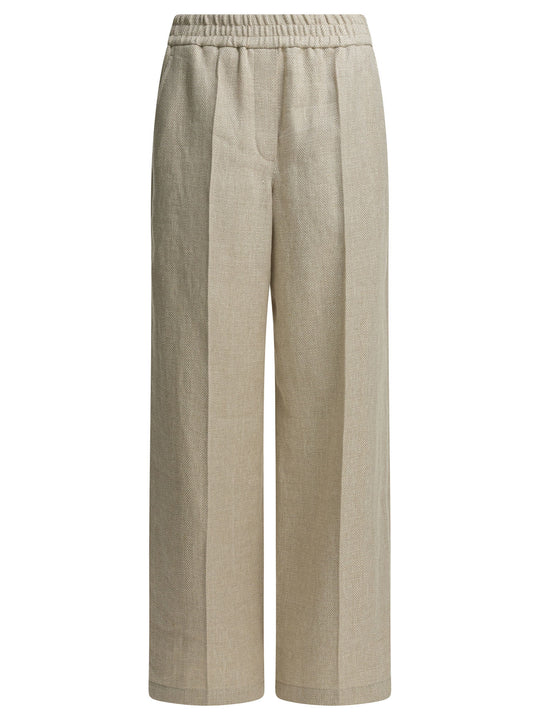 Loose Track Trousers Beige