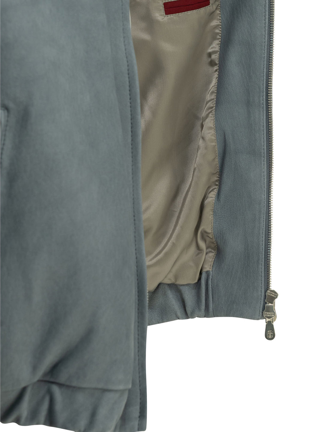 Brunello Cucinelli Nubuck Leather Jacket Jackets and Coats - Light blue | 1dc1397a09c80c43cca66ab0f3bce2a5b824fc94