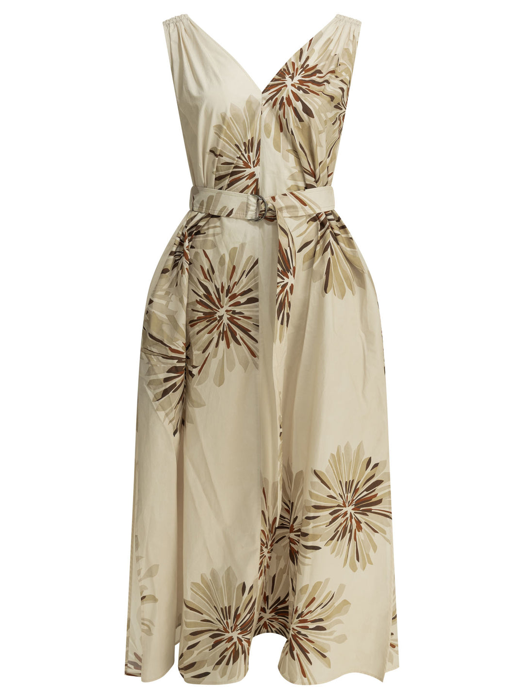 Brunello Cucinelli Bloom Print Dresses - Beige | 16f1f1132fa6bdf47f5e11f97d66ab9d2e6b1b9f
