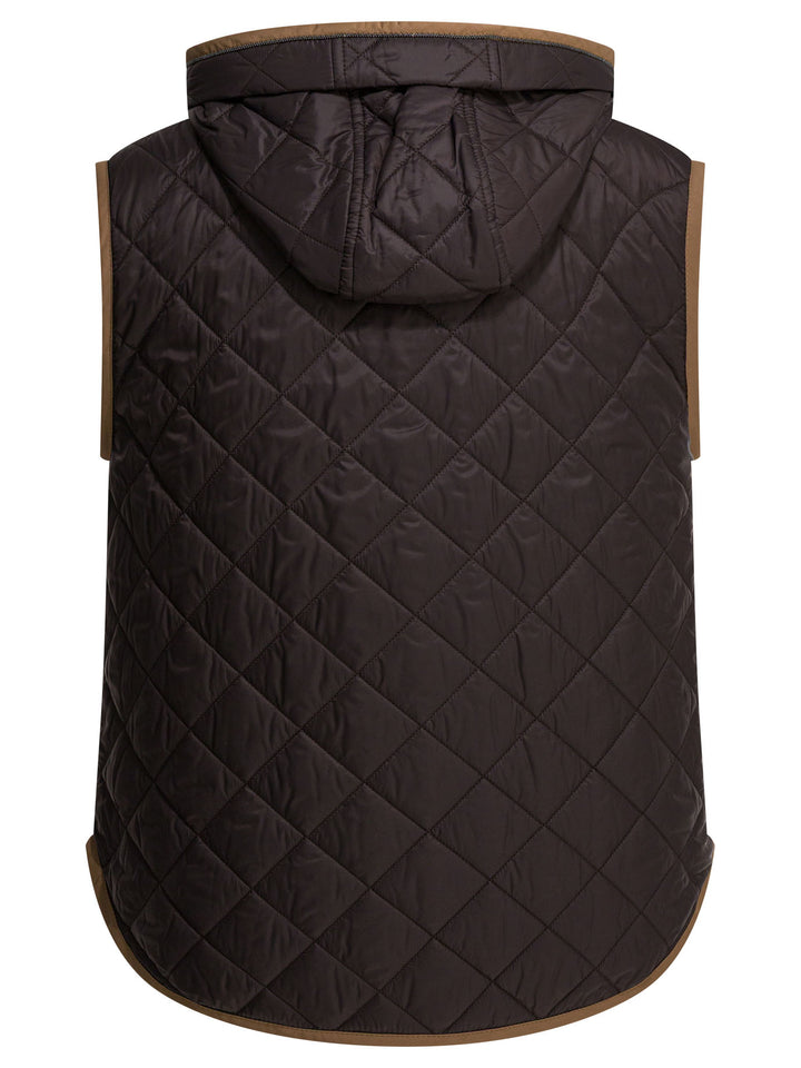 Brunello Cucinelli Lightweight Nylon Quilted Sleeveless Jacket Jackets and Coats - Black | 959a06e8b7cb1947603d9d271eb852924c838132