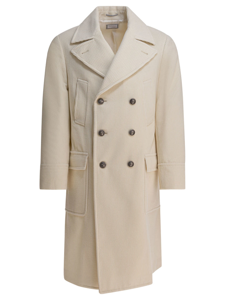 Brunello Cucinelli Velvet Coat Jackets and Coats - White | f95959395cc67c0747ccfe97c1630fe61e0a2a70