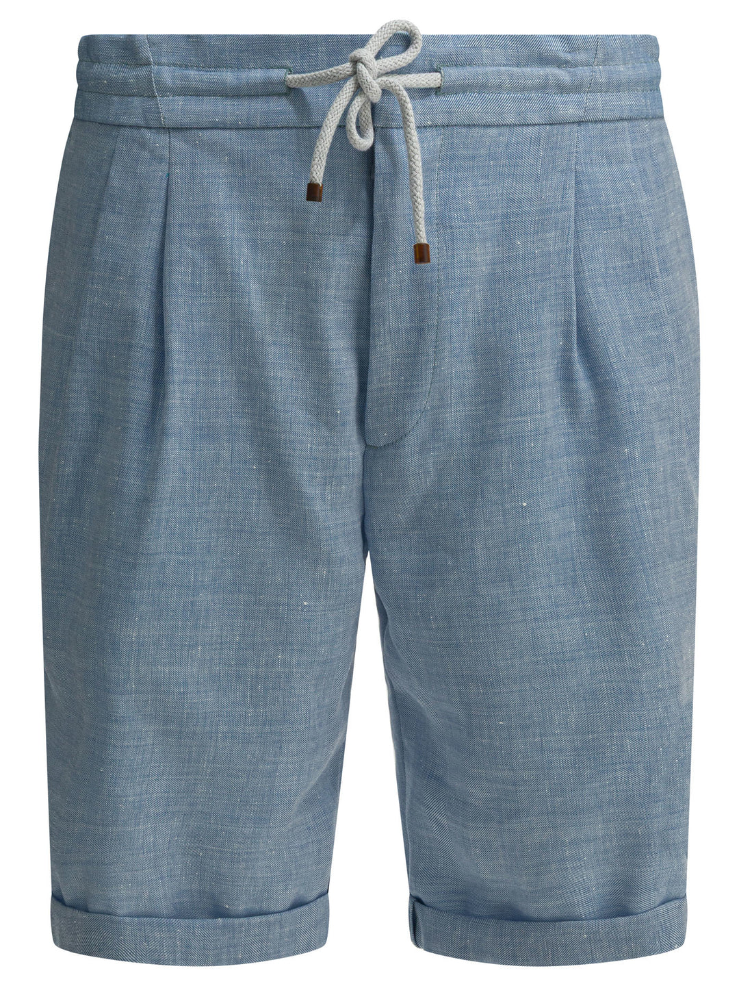 Brunello Cucinelli Short With Laces Shorts - Light blue | 8e3dc97ddedd38c80fa8b51f3ce0df0826c1fc88