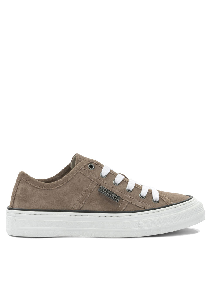 Brunello Cucinelli Shiny Tab Sneakers & Slip-On - Beige | 2d97a824ad470806f5f87f143431b2b9bf2a72ca