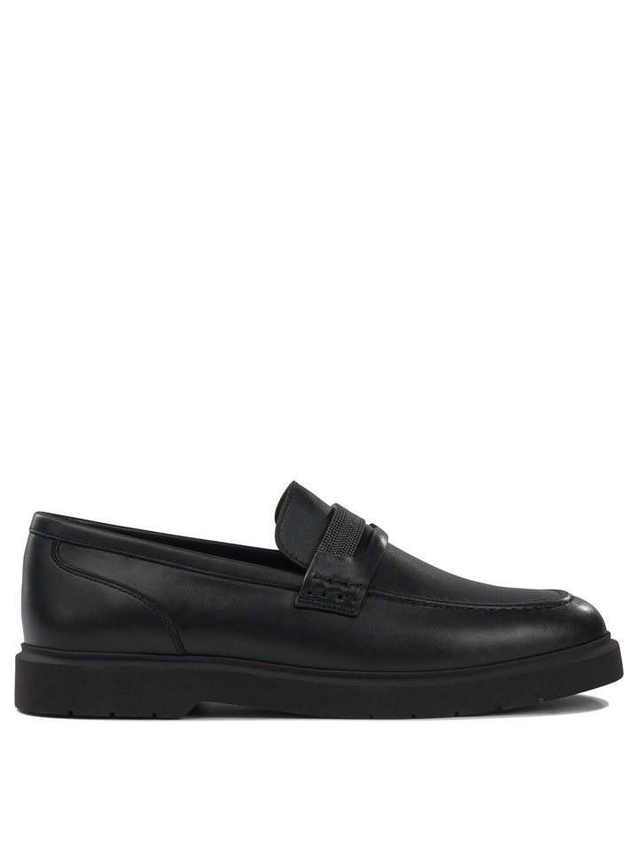 Brunello Cucinelli Penny Loafers & Slippers - Black | bcdb550107226efedb4cc27837c334d753bf84ab