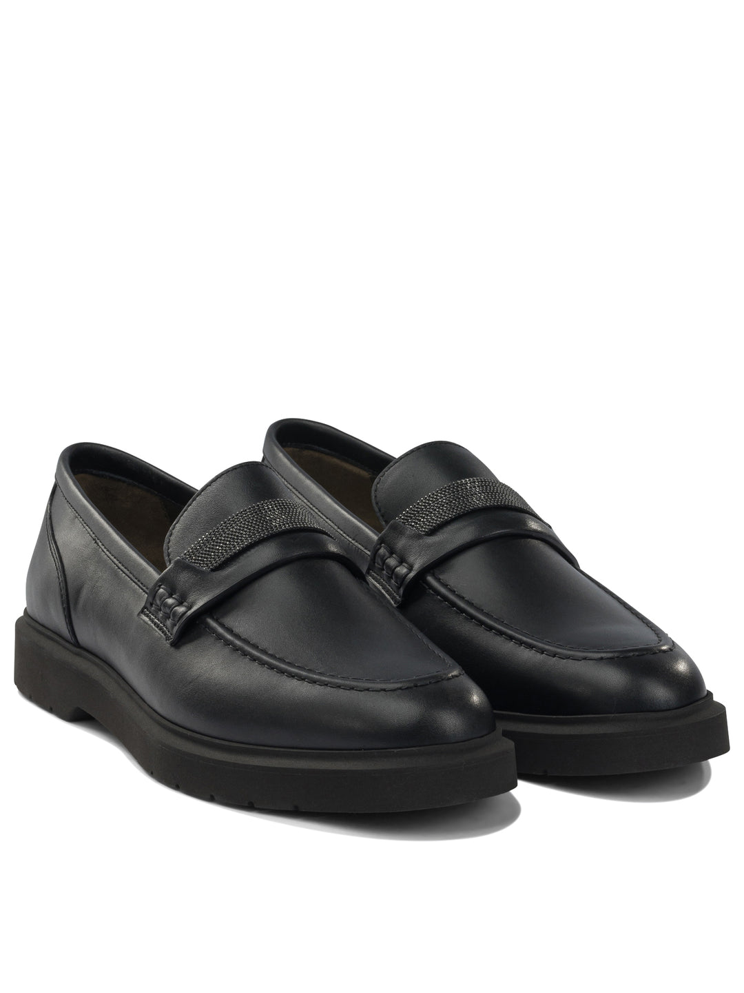 Brunello Cucinelli Penny Loafers & Slippers - Black | 3c997cd3b4905dca6673a30556b8d6878748a719