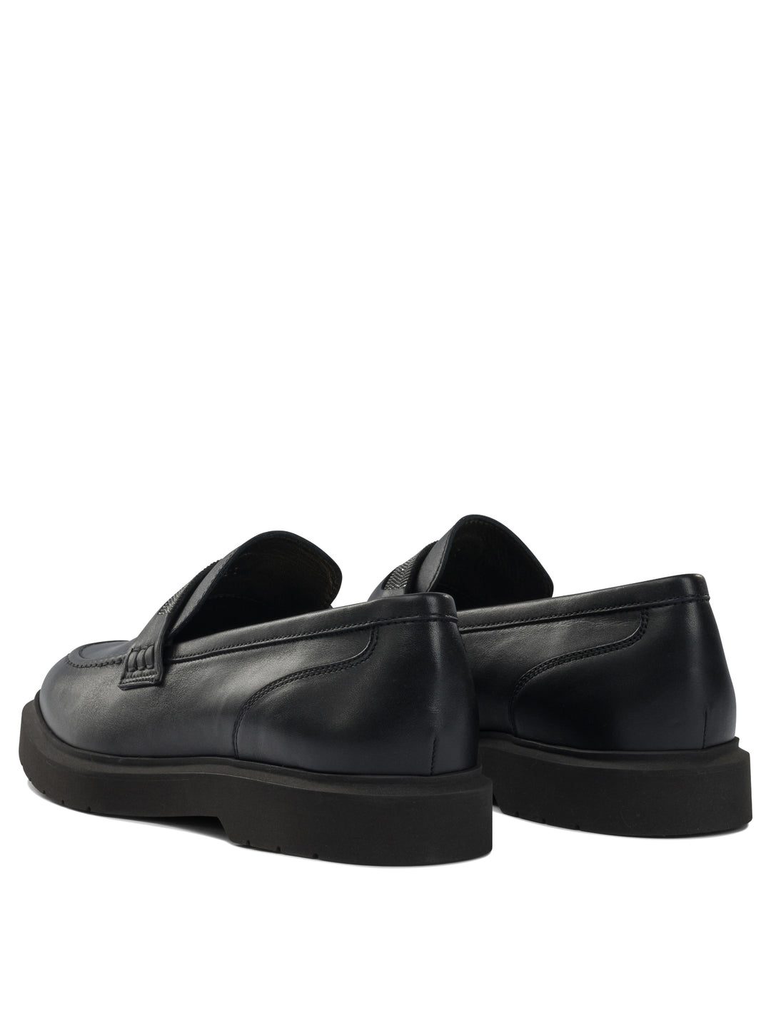 Brunello Cucinelli Penny Loafers & Slippers - Black | 8596fd6b72767a91b39dc421cbc21496f5f3131c