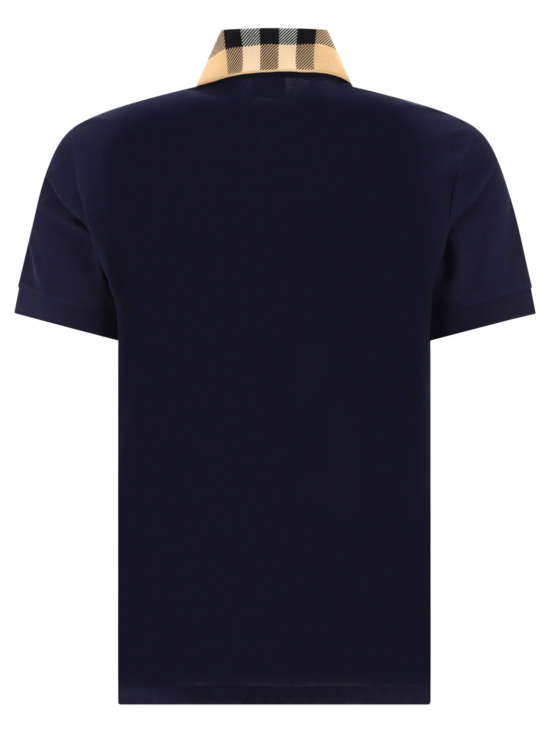 Burberry Cotton Polo Shirt With Check Collar Polo shirts - Blue | 6edc6bf30b2e5b391b16d12b571d528e654fa147