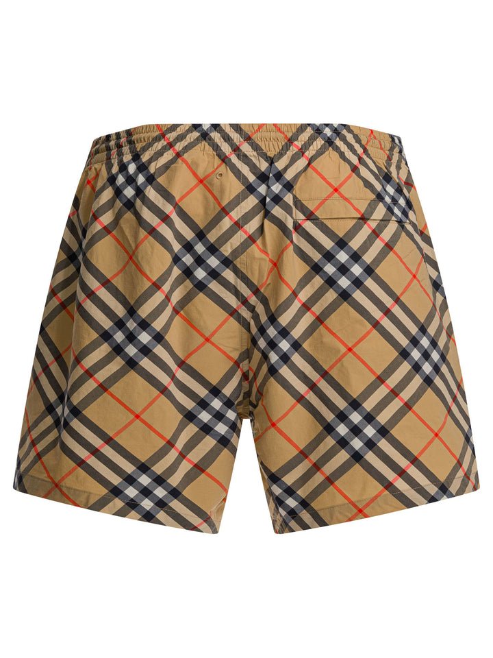 Burberry Check Swimwear - Beige | fe18fc6224e79ff40a92f988ee0bd436fe9f1b72