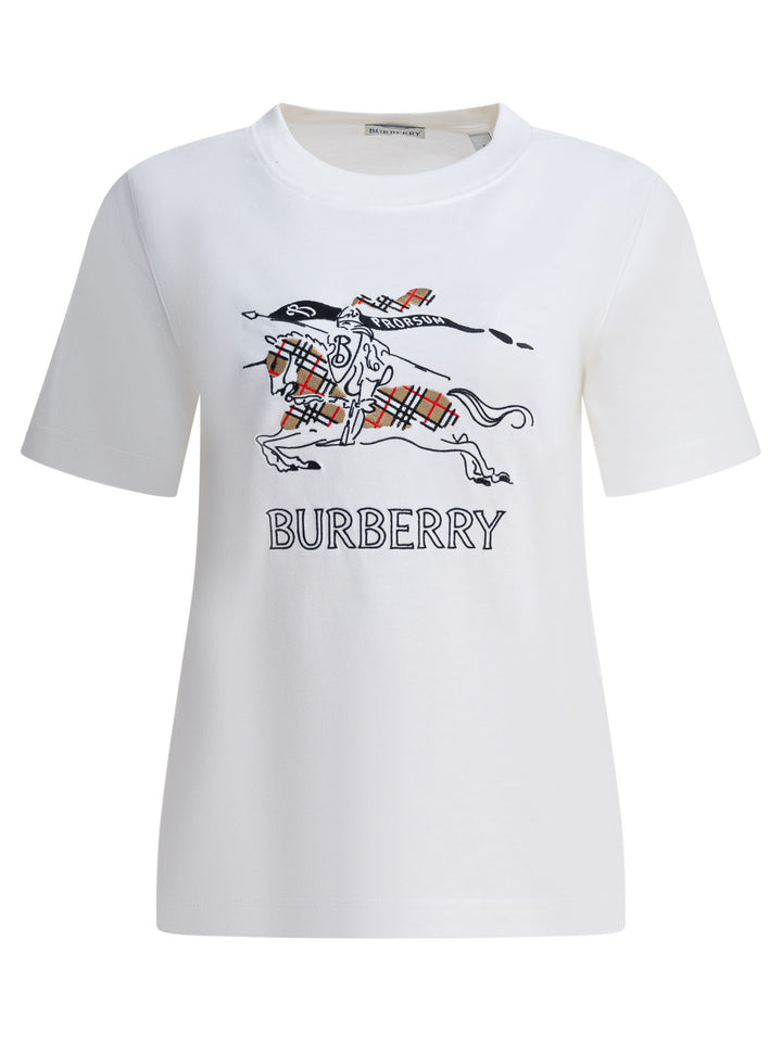 Burberry Cotton T-Shirt With Ekd T-shirts - White | 7549dc7917e5391770b2fccd349aa4a653e30d8c