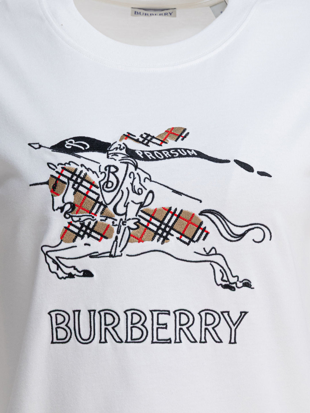 Burberry Cotton T-Shirt With Ekd T-shirts - White | 5df8c7022ba334ee5f10eaaad0645be6b7f317d3