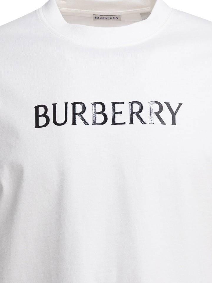 Burberry Cotton T-Shirt With Logo T-shirts - White | 4d67da17dc6cc25a122299eae00609a0330ceb5f