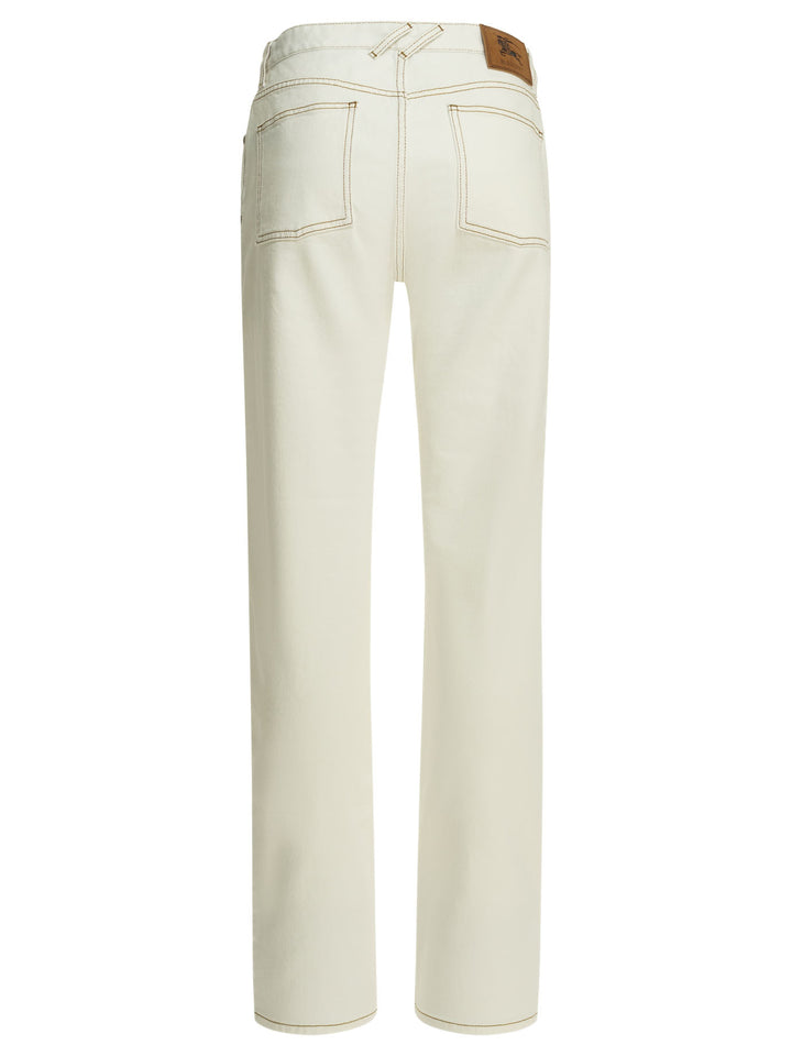 Burberry Dalia Check Jeans - White | 4ce6727c46bbef2e2ab6a751277159cce093f93f