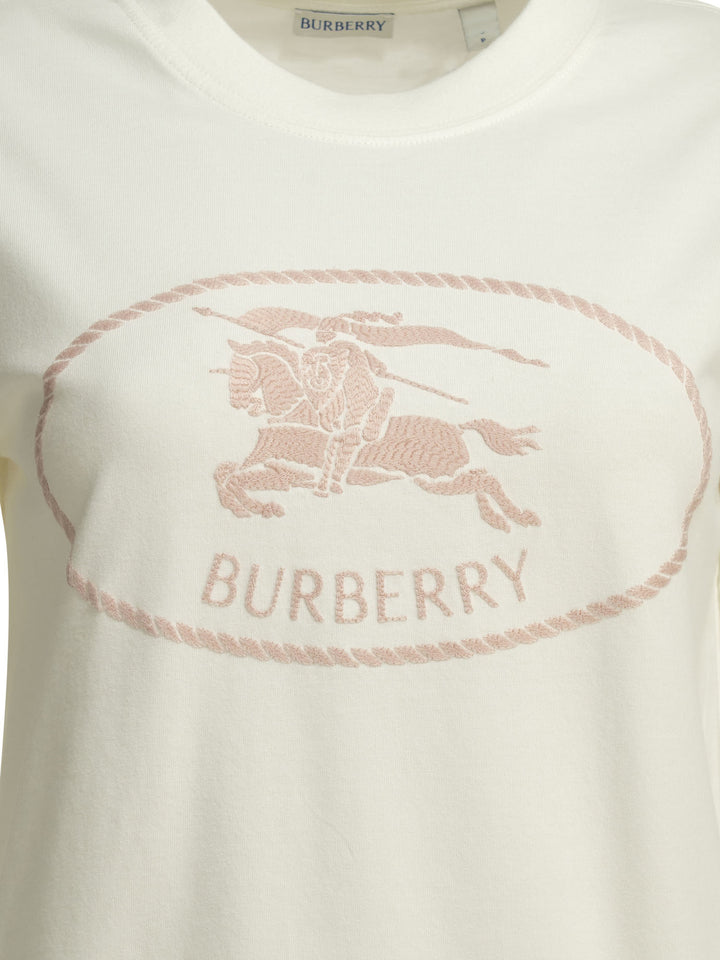 Burberry Knight Stamp T-shirts - White | 640cd8d68adbadff1c7d34c5bacfd9779dbd4153