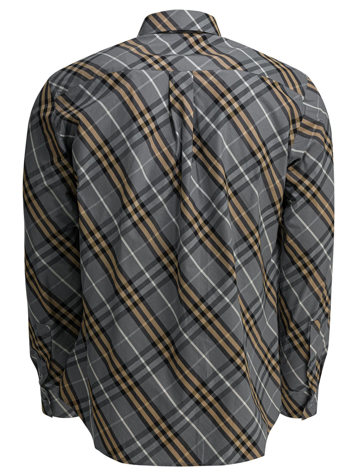 Burberry Robert Check Shirts - Blue | 79097ba1a6d7f63ccf2b3a1784fb0a80b977f02a