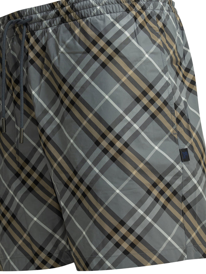 Burberry Check Swimwear - Blue | dceaec90c6f32523516e973d7e029f26370a69c6