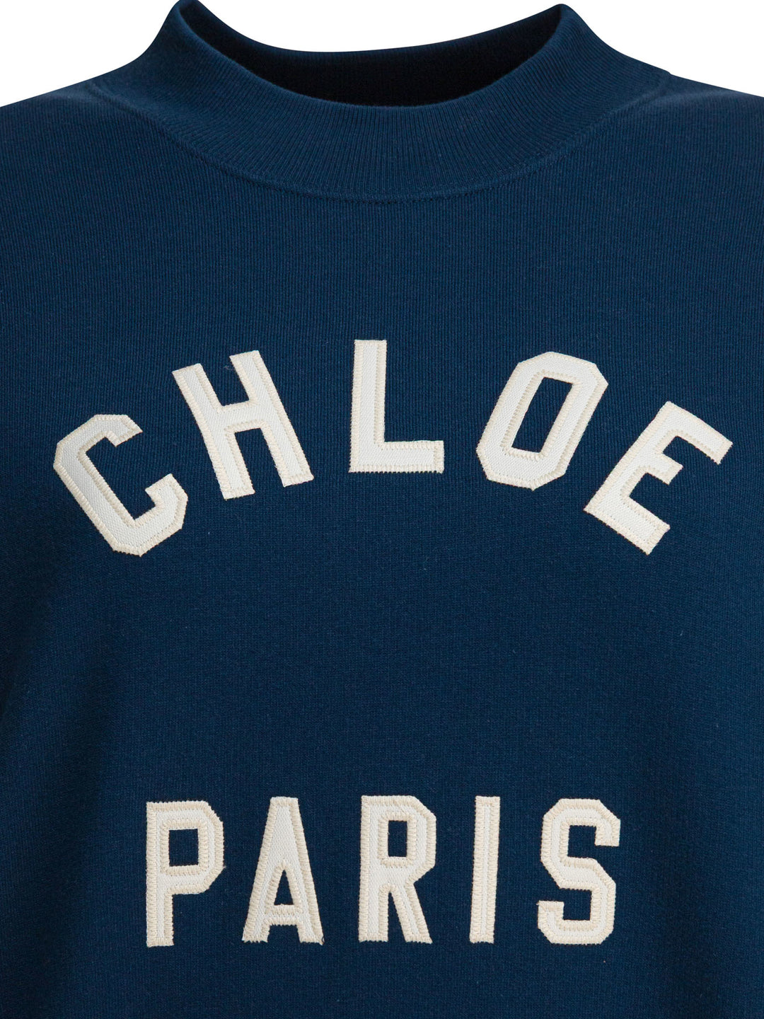 Chloé Sweatshirt With Logo Sweatshirts - Blue | 0c64da771e3e243084293761a6962798397c6402